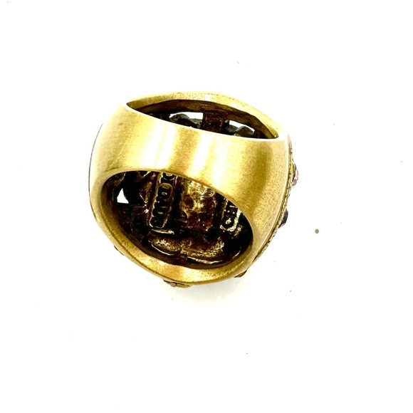 Heidi Daus Confection Statement Ring Size 7 Amethyst Swarovski Crystal Cocktail - Picture 9 of 11